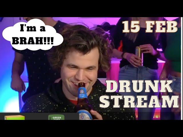 DRUNK Magnus Carlsen Funny moments