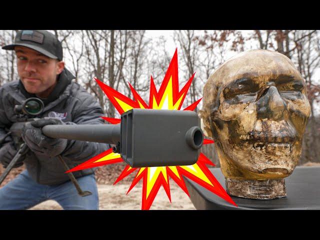 How Powerful is a 50cal Muzzle Blast?! (vs Zombie HEAD)