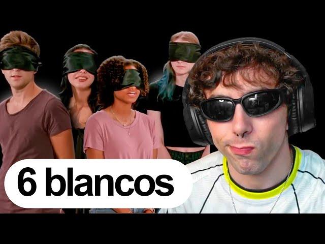 6 personas blancas vs 1 persona negra