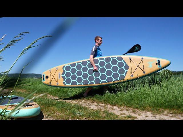 Mint Lama 11'6" Adventourer & 10'6" Family iSUP im Test: Holzdesign & tolles Gesamtpaket im Set!