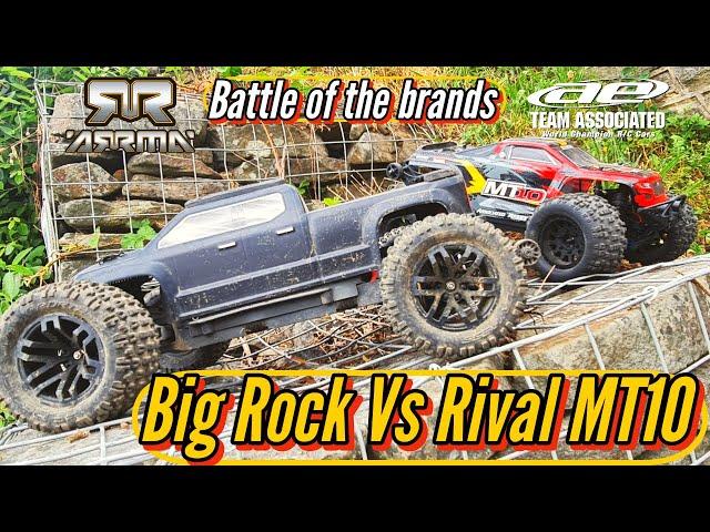 Epic RC Monster Trucks Go Head-to-Head! : Big Rock v3 vs Team Associated Rival MT10 v2