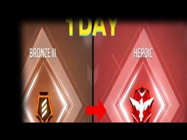 BRONZE TO HEROIC 1DAY CS RANK LEVEL = 1 ID ‍ FREE FIRE L FREE FIRE INDIA
