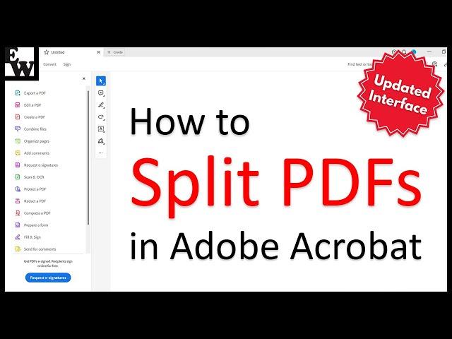 How to Split PDFs in Adobe Acrobat (UPDATED Interface)