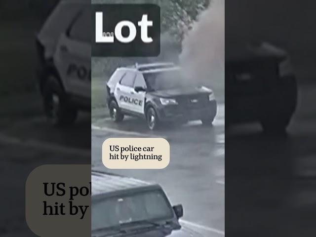US police car hit by lightning | ABC NEWS