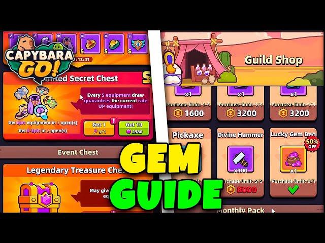 GEM SPENDING AND EARNING GUIDE // CAPYBARA GO!