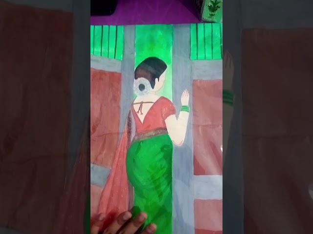 back face women canvas drawing #composition #Blackpink #icecream #art #creative #watercolour #canvas