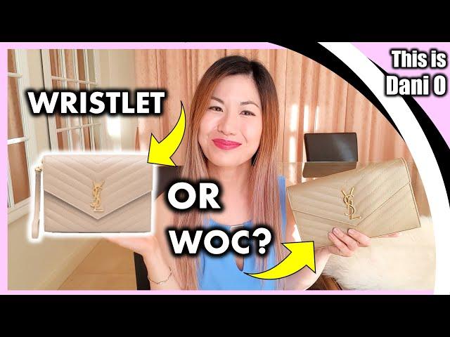 YSL Saint Laurent WOC (Wallet on chain) vs Wristlet Clutch | Which is better? | What fits | Price