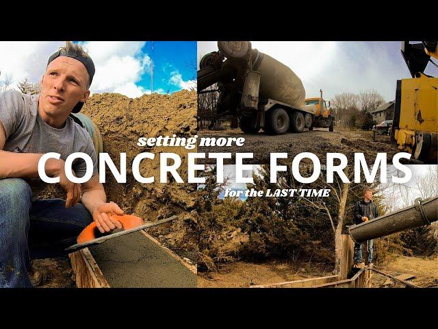 Setting CONCRETE FORMS for the LAST TIME | Landscaping For Our House Build