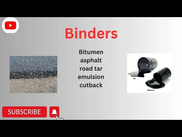 5 different types of binders | Road #Construction | #Bituminous, Tar, #Asphalt, Emulsion | #Civilogy