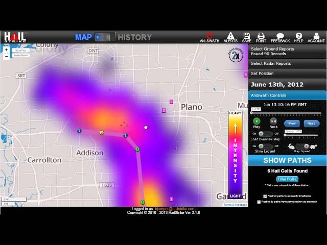 Use HailStrike for hail maps and to track hail storms live and in real-time