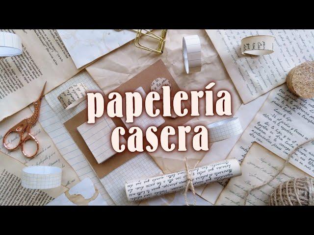 IDEAS de PAPELERÍA CASERA (6) CÓMO HACER PAPEL ANTIGUO MARRÓN, HOJAS DE LIBRO Y CARTAS VINTAGE