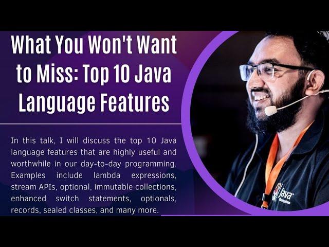 SouJava na Campus - What You Won't Want to Miss: Top 10 Java Language Features