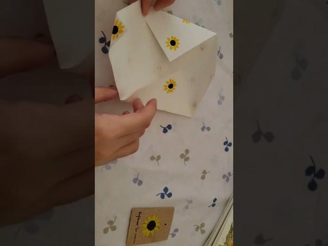 Cute diy sunflower envelope