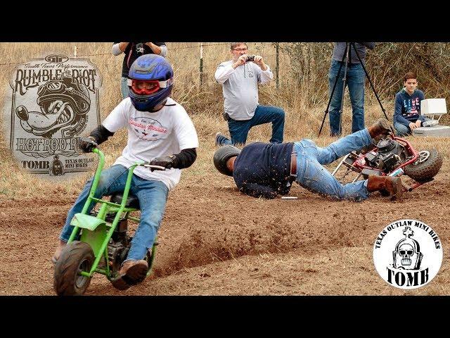 Mini Bike Dirt Track Racing at Hot Rod Riot feat. Texas Outlaw Mini Bikes