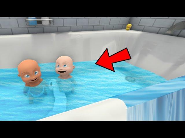 Two Babies SINK Daddy’s House With a Flood!