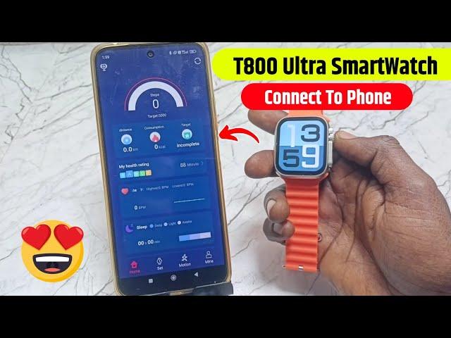 T800 Ultra SmartWatch Connect To Phone | how to connect t800 ultra smart watch to phone | t800 ultra