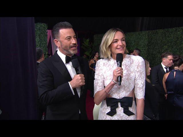 Jimmy Kimmel and Molly McNearney Emmy Awards 2024 Red Carpet Interview - Emmy Awards