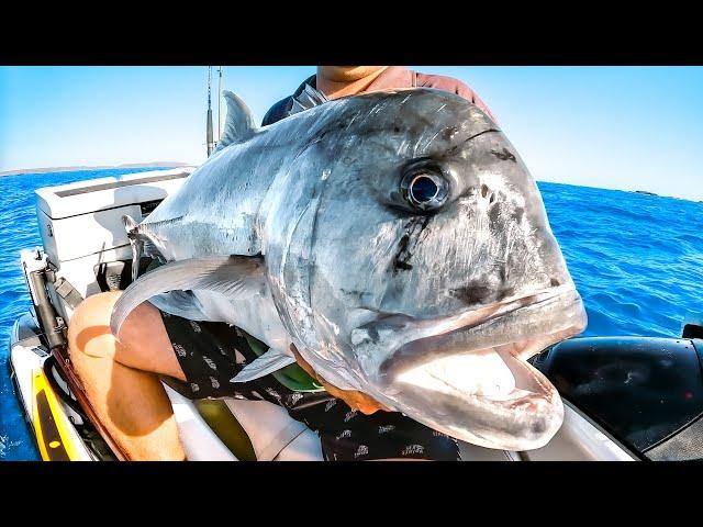 Fishing For Ocean Monsters On A Jet Ski