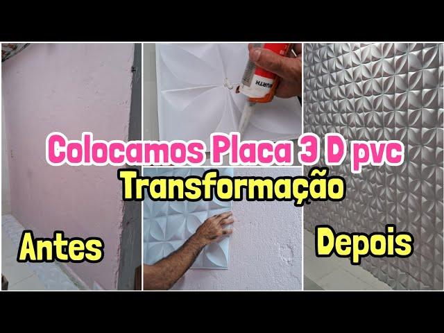 COLOCAMOS PLACA 3D PVC 25x25 DA SHOPPE /FICOU LINDO O RESULTADO