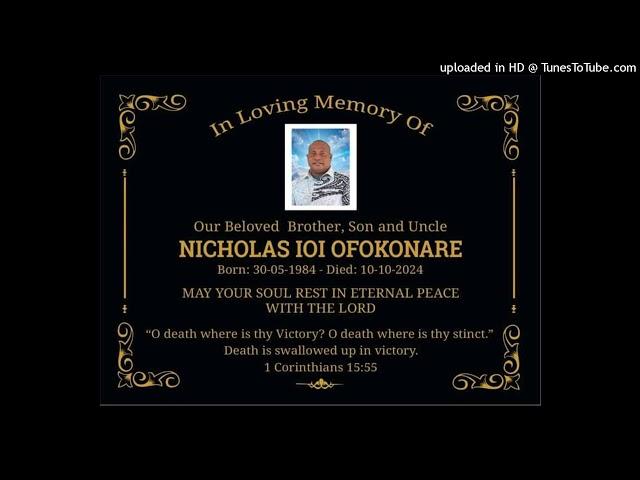 Tribute to late Nicholas Ofokonare