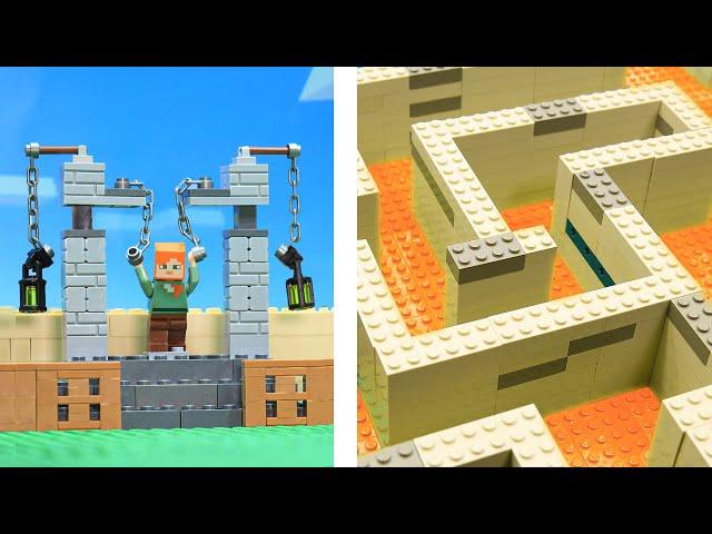 How To Escape A Giant Maze To Rescue Alex | Lego Minecraft Animation