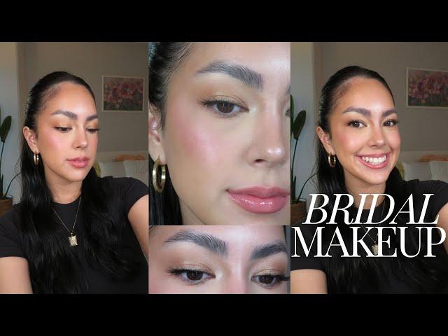 bridal makeup tutorial || timeless, long-lasting, clean bridal makeup tutorial for beginners 