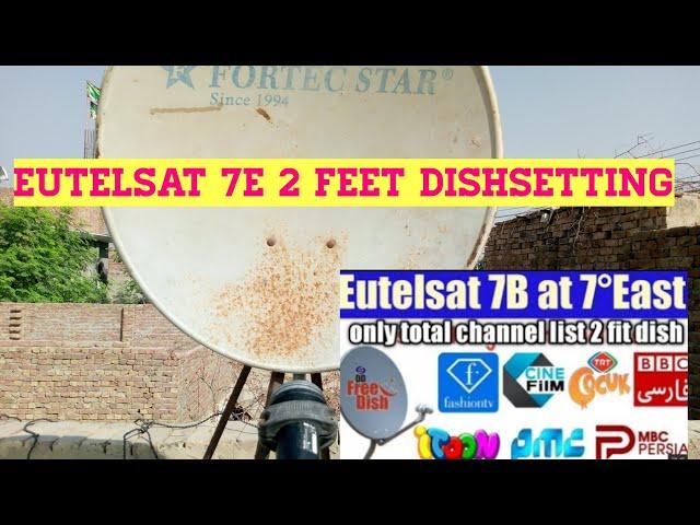 eutelsat 7e 2 feet dish settings urdu Hindi.