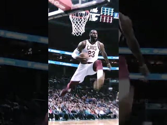 LeBron stops the dunk mid-air  #shorts