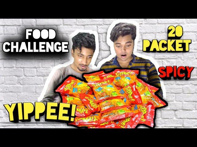 20 PACKET YIPPEE! EATING CHALLENGE || FOOD CHALLENGE || SPICY NOODLES