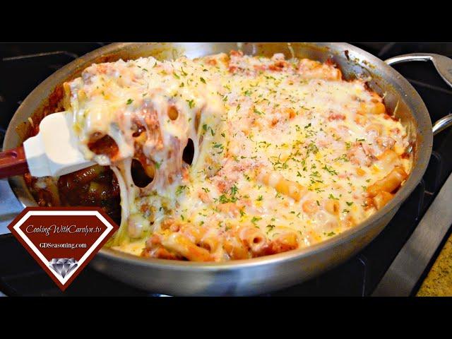 PEPPERONI and SAUSAGE BAKED ZITI RECIPE |Cooking With Carolyn