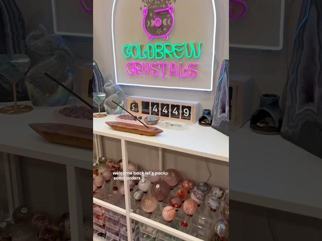 Let’s pack some orders for my crystal shop 🫶￼