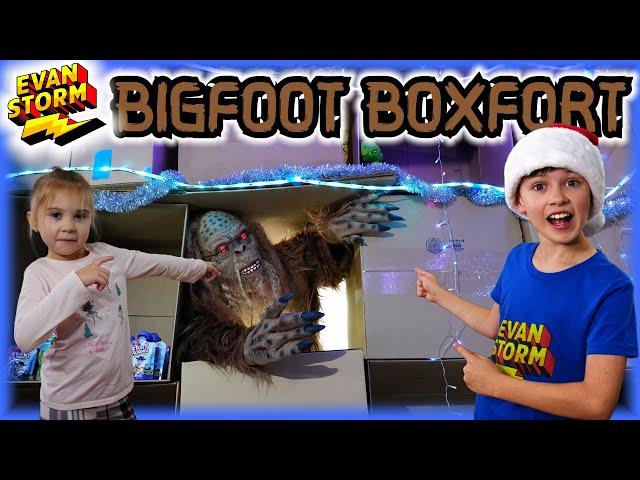 REAL Bigfoot VS Evan Storm's Giant Box Fort