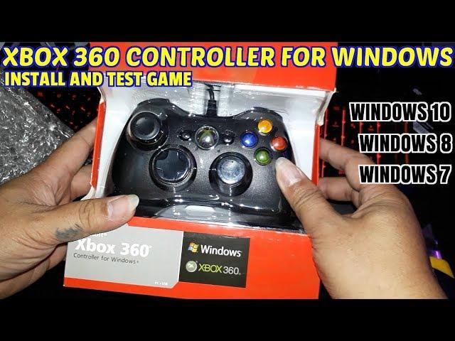 Xbox 360 Controller for Windows 10 Plug and Play.Unbox/Install/Game test