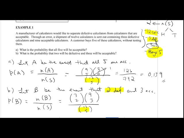 mdm4u 3.5 Probabilities with combinations