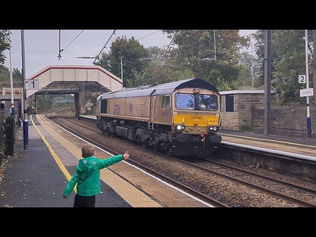 Tommy's Trains - Cramlington Railway Station (featuring a cool freight)