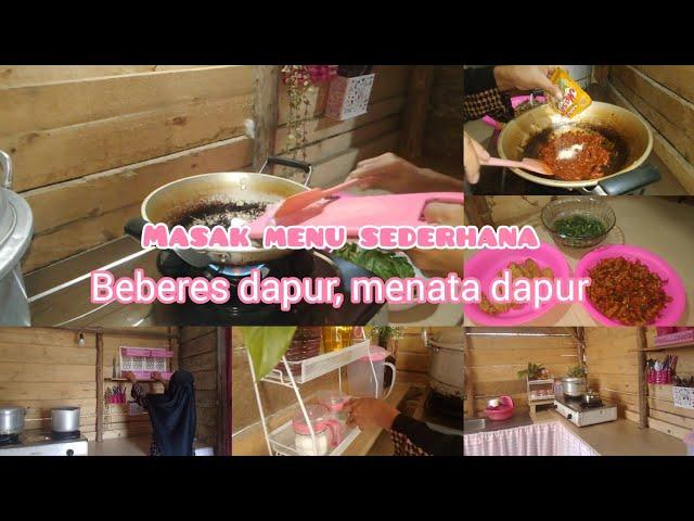 daily Vlog, masak menu sederhana || beberes dapur, menata perintilan dapur