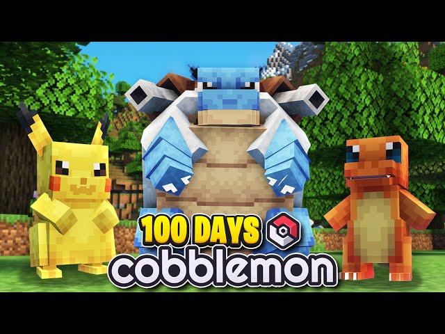 I Spent 100 DAYS in the NEW POKÉMON Minecraft Mod (Minecraft Cobblemon)