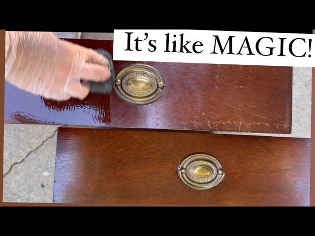 It’s LIKE MAGIC!                How to Refinish Wood Furniture without sanding