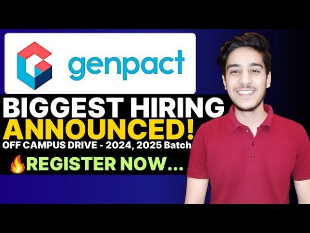 Genpact, Amazon, S&P Gloabal Hiring 2024, 2025 Batch | OFF Campus DRive For 2025, 2024 Batch Fresher