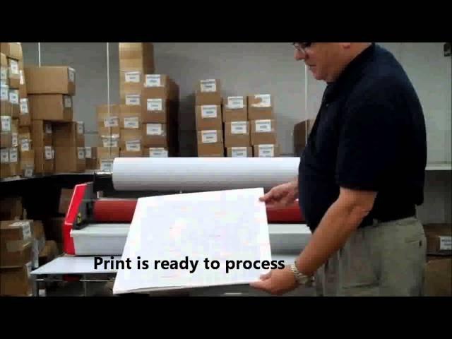 MountCor Boards run through Heated Roll Laminator