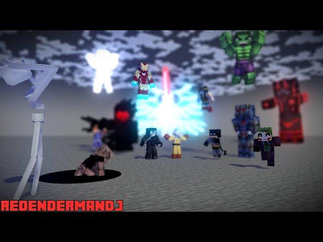 Team SCP Foundation vs Team Anime vs Team Marvel vs Team DC | Minecraft Battle Animation