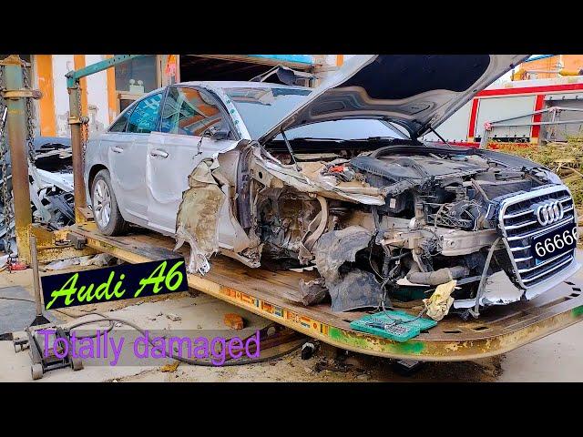 Car restoration master from China | Repairing Audi A6 after high-speed collision