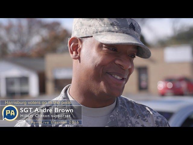 Election 2016, US Army Sergeant Andre Brown voicing his opinion