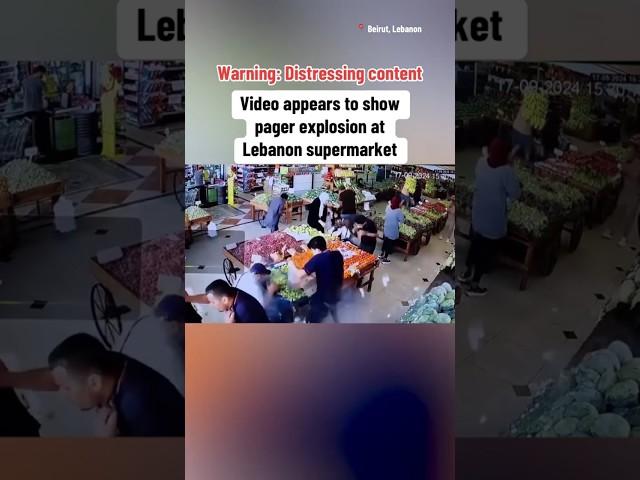 Video appears to show pager explosion at Lebanon supermarket #shorts