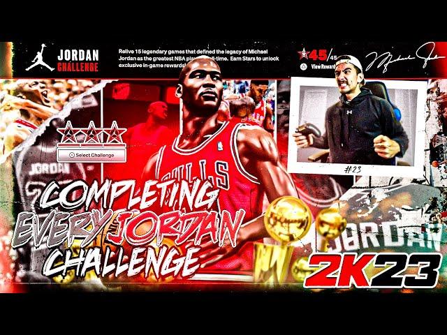 Completing EVERY NBA 2K23 Michael Jordan Challenge in 1 Video! (45/45 STARS!)