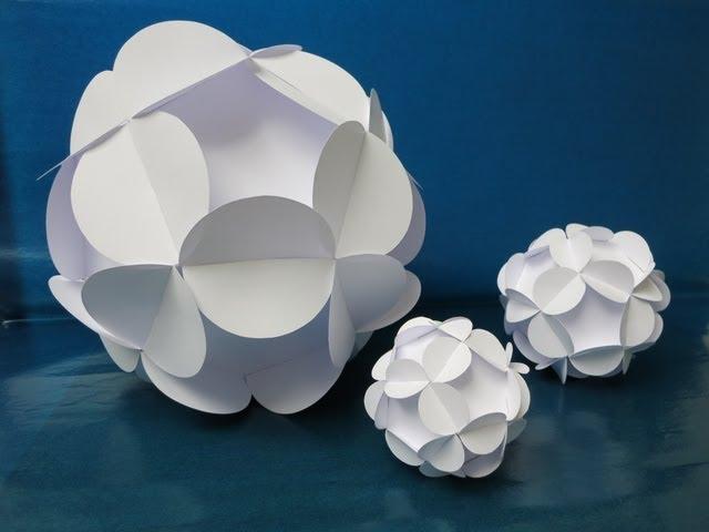 sliceform - papercraft - kusudama - flowerball - tutorial -dutchpapergirl