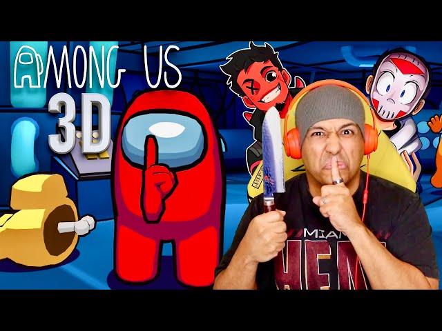 CAN I GET AWAY WITH IT!? IT'S IN 3D NOW!! [AMONG US 3D] w/@CaRtOoNz @H2ODelirious GANG