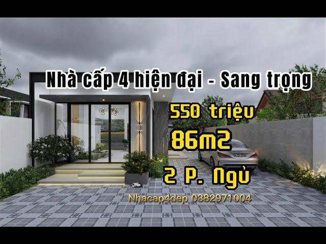 Nhà cấp 4 sân vườn hiện đại , sang trọng chi phí chỉ 550 triệu