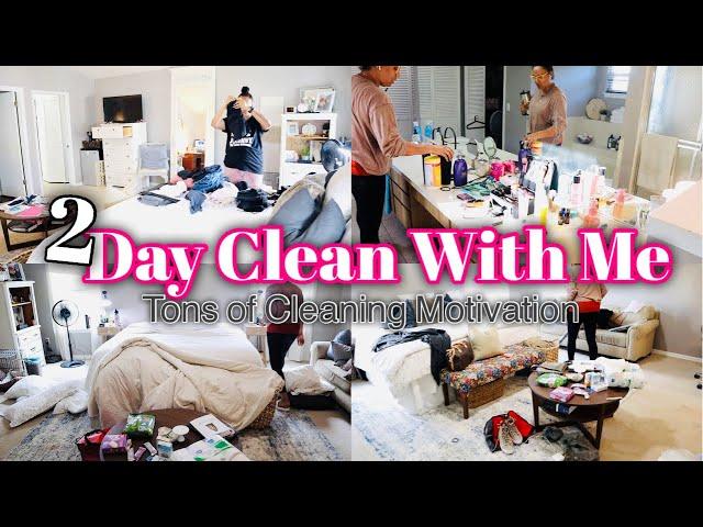 All Day Clean With Me. Two Days Real Life Mess. Realistic Cleaning. Tons of Cleaning Motivation.