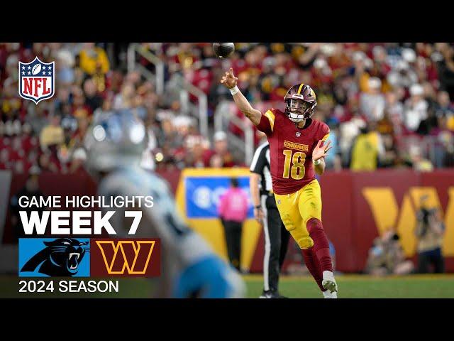 Carolina Panthers vs. Washington Commanders Game Highlights | NFL 2024 Season Week 7